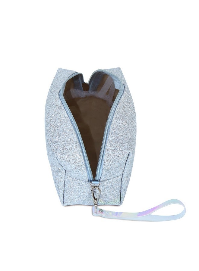 NFI essentials Makeup Pouch Cosmetic Pouch Vanity Case Jewellery Pouch Stationery Pencil Case Travel Organiser Travel Pouch Bag with Detachable Handle - Image 3