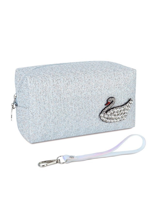 NFI essentials Makeup Pouch Cosmetic Pouch Vanity Case Jewellery Pouch Stationery Pencil Case Travel Organiser Travel Pouch Bag with Detachable Handle - Image 2