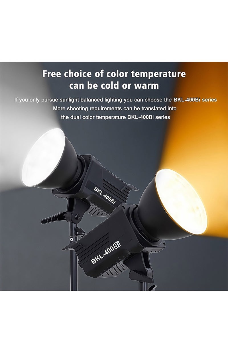 Glanfen 160W COB LED Video Light with Remote Control - Bowens Mount Continuous Output Lighting, Bi-Color Temperature 2700K-6500K CRI98+ & 8 Effects for Studio/Outdoor Photography/Video Recording - Image 3