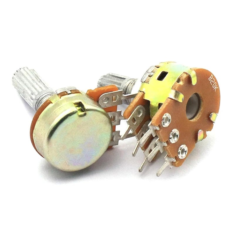 WH148 B1K B2K B5K B10K B20K B50K B500K B1M 3Pin 15mm Shaft Amplifier Dual Stereo Potentiometer 5Pcs(15mm 3PIN 5K) - Image 4