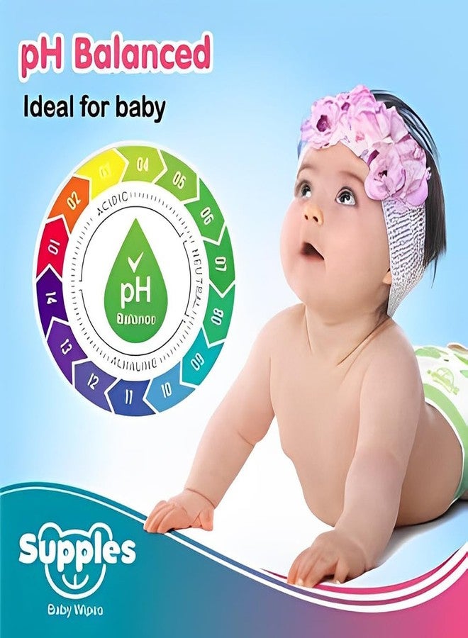 Supples Amazon Brand - Supples Baby Wet Wipes with lid Enriched with Aloe Vera, 72 Wipes/Pack (Pack of 8) - Image 4