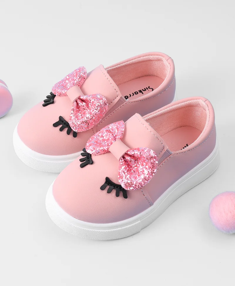 مارك وميا حذاء مارك وميا كاجوال لامع بتفاصيل فيونكة - وردي