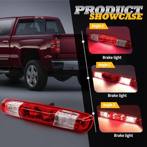 Jecoupoon 3rd Third Brake Light Cargo Lamp High Mount Stop Light Halogen 25890530 Compatible with Silverado 1500 2500HD 3500HD 2007-2013 Lamp - Image 5