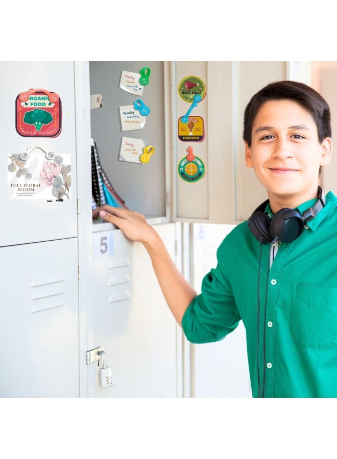 SUNFICON Cable Organizers Clips Magnetic Earbuds Cords Winder Bookmark Clips Whiteboard Noticeboard Fridge Magnets USB Cable Manager Ties Straps for Home,Office,School 5 Pack Assorted Light Colors - Image 5