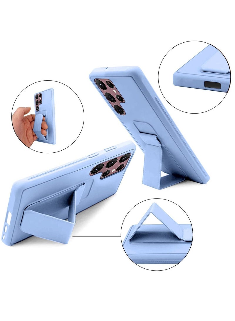 BORTONY Premium Silicone Hand Strap Grip, Car Mount Kickstand And Finger Grip Case Cover For Samsung Galaxy S22 Ultra - Image 3