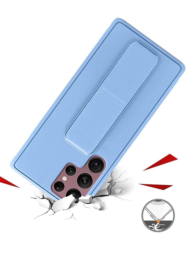 BORTONY Premium Silicone Hand Strap Grip, Car Mount Kickstand And Finger Grip Case Cover For Samsung Galaxy S22 Ultra - Image 4