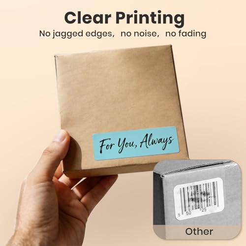 FINDAT 3×1 Inch Vinyl Thermal Labels Blue Rectangle Waterproof Direct Printer Stickers Color Self-Adhesive File Folder Label for Name Logo DIY Barcodes Office Address 500 PCS - Image 4
