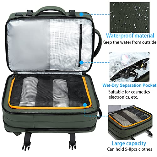 BANGE Carry-on Backpack, 45L Expandable Travel Backpacks,Weekend Backpack Briefcase,Waterproof Laptop Backpack Fits For 17.3” Laptop - Image 3