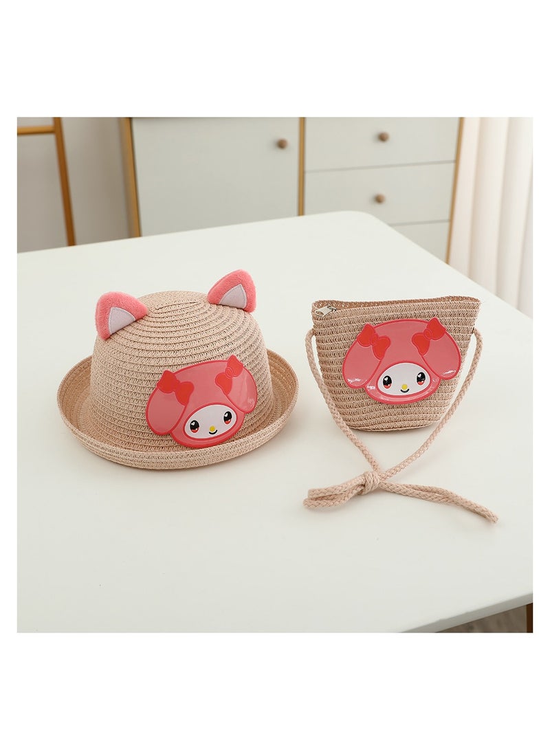KUYING New Beach Girl Hat Beach Sunscreen Hat 