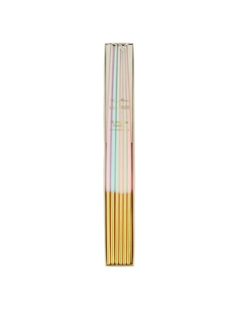 Meri Meri Laduree Paris Gold Dipped Tall Tapered Candles