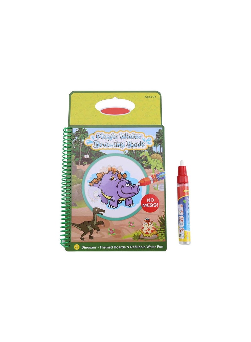 GGOOT Drawing Book with Pen, Kids Reusable Water Drawing Baby Toys Toddler Painting Board Writing Mats Bath Toy Sketch Learning Educational Gifts for Boy Girl(Dinosaur Pattern) - Image 1