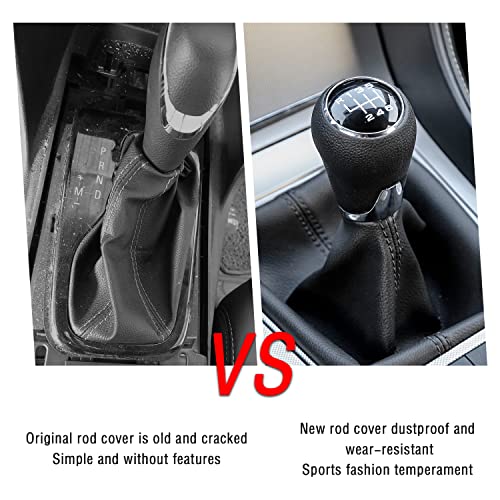 Salior Dustproof Car Shift Knob Cover, Protects Gear Shift Knob & Decorate Car Interior,Universal Gear Shift Cover for Most Manual Transmission Car Truck SUV (Black) - Image 4