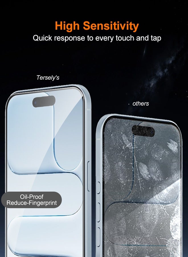 Tersely [4 Pack] Screen Protector for iPhone 17 Air 6.5-inch, Tempered Glass with Installation Alignment Frame,Case Friendly,HD Clear - Image 5