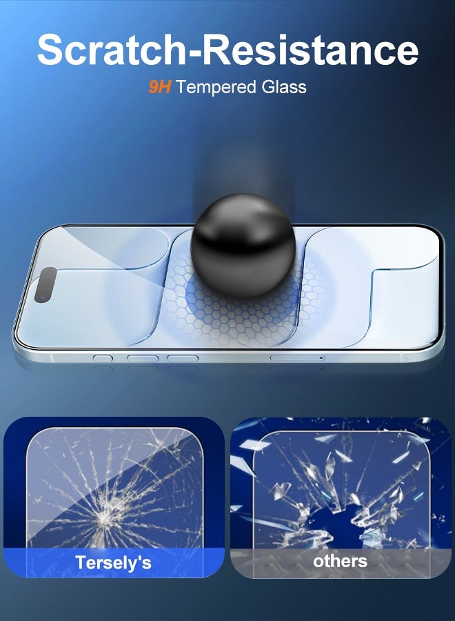 Tersely [4 Pack] Screen Protector for iPhone 17 Air 6.5-inch, Tempered Glass with Installation Alignment Frame,Case Friendly,HD Clear - Image 4