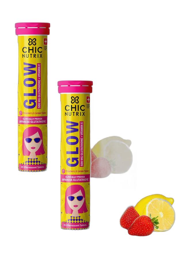 CHICNUTRIX Chicnutrix Glow for Radiance & Even-toned skin - Strawberry & Lemon | Pack of 2  - Image 1