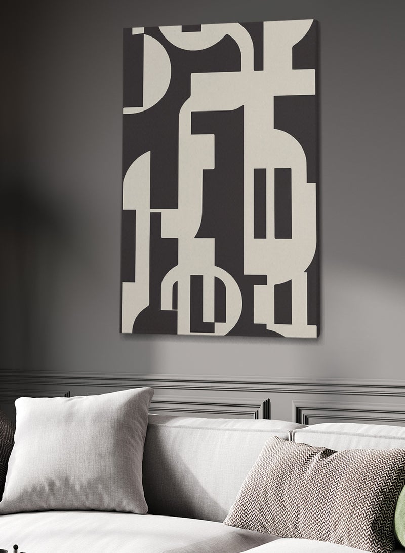 لوحة كانفاس على إطار خشبي بتصميم نمط فني عصري - Image 1