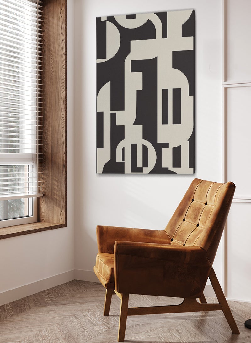 لوحة كانفاس على إطار خشبي بتصميم نمط فني عصري - Image 3