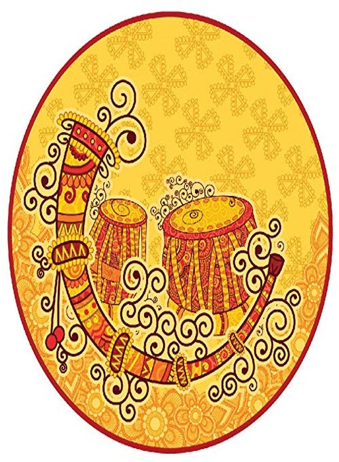 REAL ART Block Decor Wall Hanging Ceramic Plate 7" (3pcs Set) Multicolor (Design 5) - Image 5