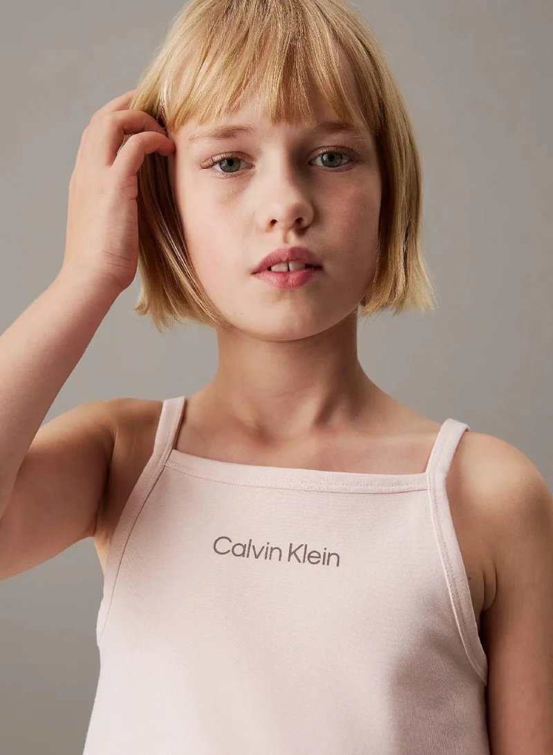Calvin Klein Jeans Silver Peony Punto Milano Strap Top for Women | Best Price UAE