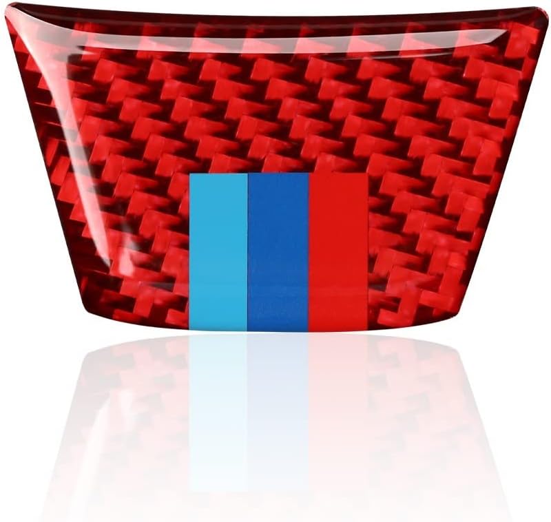 QASULER Carbon Fiber Steering Wheel Trim Decal for BMW - Image 1