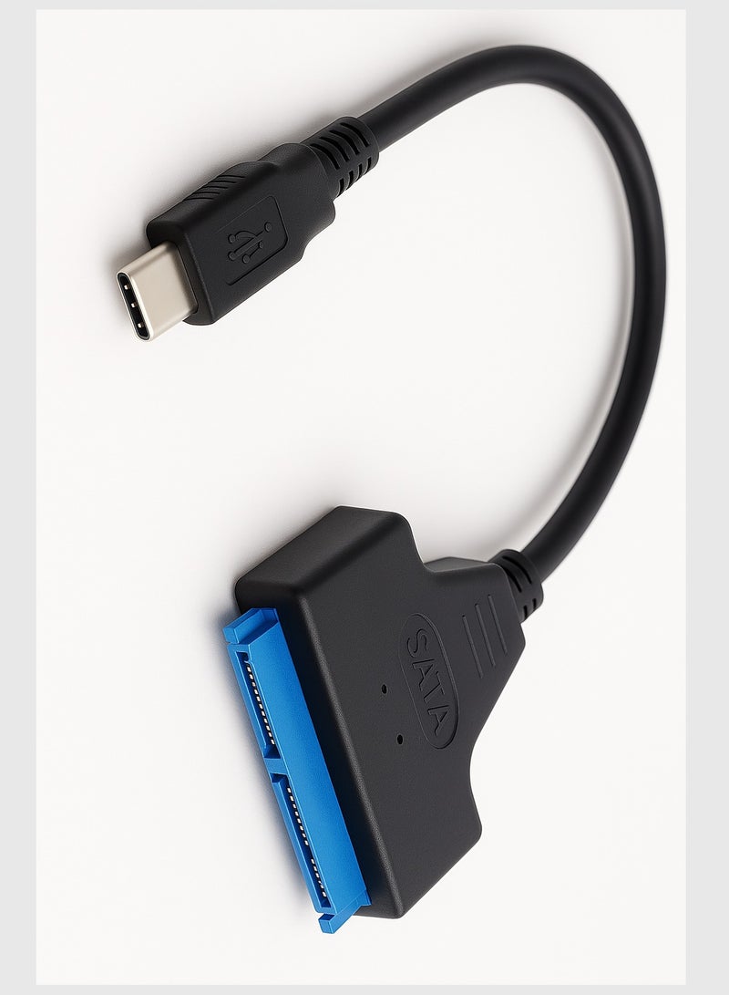 كابل محول محرك الأقراص الصلبة  وType-C 3.1 إلى SATA - محول HDD/SSD خارجي مزدوج الواجهة لمحركات أقراص SATA مقاس 2.5 بوصة/3.5 بوصة، محركات الأقراص الضوئية - توصيل وتشغيل، 5 جيجابايت في الثانية، مؤشر LED، دعم OTG، منفذ طاقة تيار مستمر - متوافق مع أنظمة Windows/macOS/Linux - Image 1