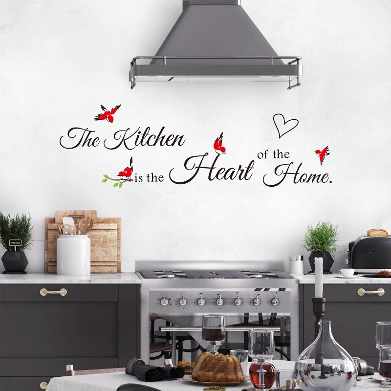 Rotumaty Kitchen Wall Stickers Decals Decor Kitchen The Heart of The Home Wall Decor Quotes Sign Utensil Art Decorations for Home Dining Room Coffee Shop - Image 5