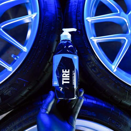 Gyeon جايون تاير 500 مل - طلاء سيراميكي نهائي للإطارات ولمعان الإطارات - متانة قصوى، حماية من الأشعة فوق البنفسجية، ومقاومة - تلميع إطارات يدوم طويلاً مع لمسة ساتانية طبيعية - Image 5