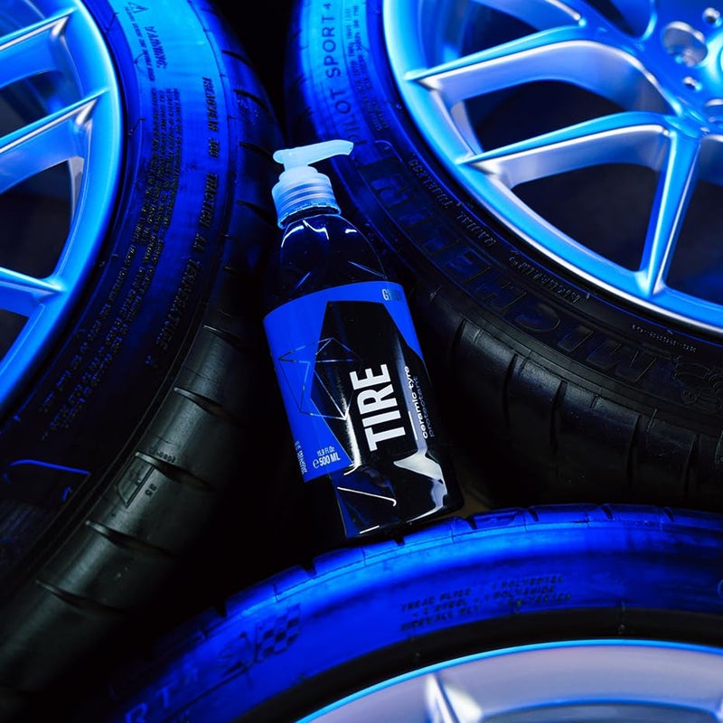 Gyeon جايون تاير 500 مل - طلاء سيراميكي نهائي للإطارات ولمعان الإطارات - متانة قصوى، حماية من الأشعة فوق البنفسجية، ومقاومة - تلميع إطارات يدوم طويلاً مع لمسة ساتانية طبيعية - Image 2