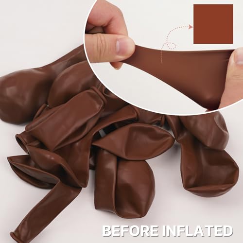 PartyWoo Dark Brown Balloons 100pcs Different Sizes of 36 18 12 10 5 Inch Boho Neutral Coffee Tan Balloon Arch Kit Garland for Birthday Boy Baby Shower Jungle Safari Fall Party Decorations BrownF08 - Image 5