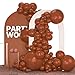 PartyWoo Dark Brown Balloons 100pcs Different Sizes of 36 18 12 10 5 Inch Boho Neutral Coffee Tan Balloon Arch Kit Garland for Birthday Boy Baby Shower Jungle Safari Fall Party Decorations BrownF08 - Image 2