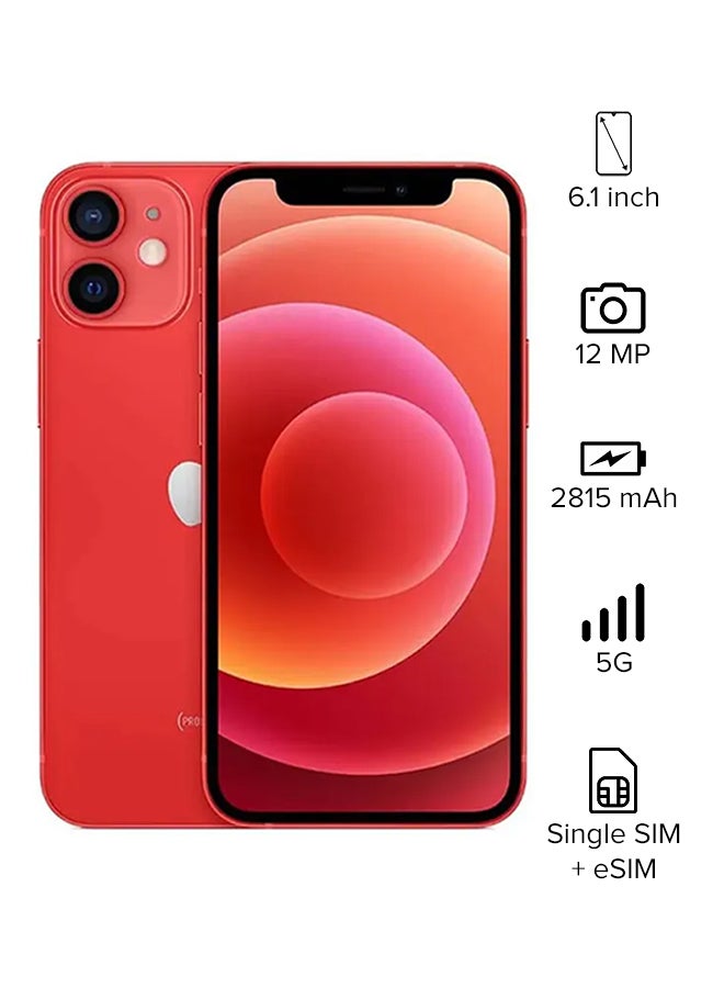 ابل  آيفون 12مع تطبيق فيس تايم سعة 128 جيجابايت (برودكت) أحمر يدعم تقنية 5G - مواصفات عالمية - Image 1