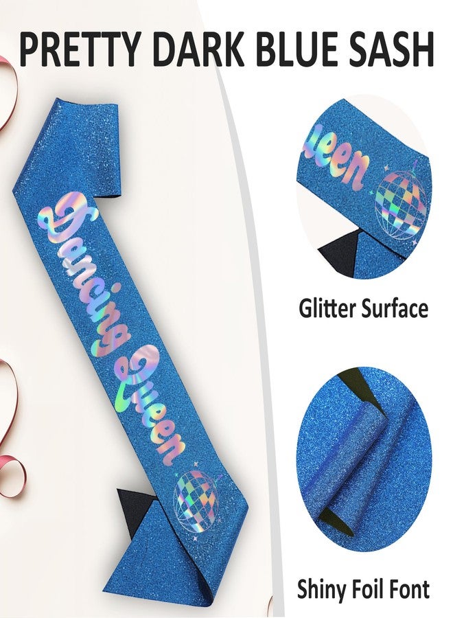Ohmique Dancing Queen Party Decorations 17 - 17 Birthday Decorations for Girls, Birthday Party Decorations Accessories with 17 Queen Crown, Dancing Queen Sash, Dancing Queen Cake Topper. Earrings and Balloon - Image 3