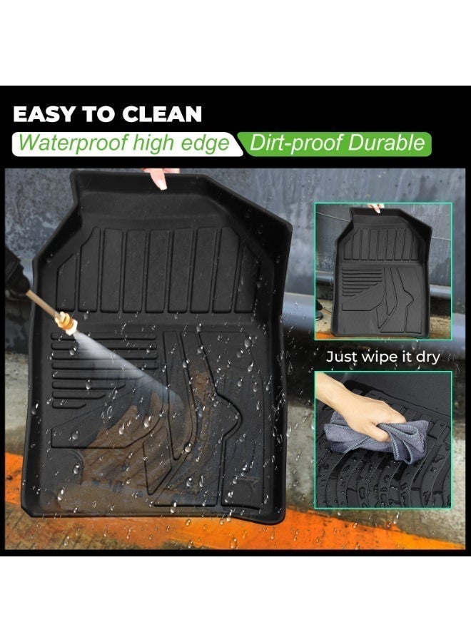 FETUSI 3PCS TPE Rubber floor mats for Jetour T2 2024-2025 2026 | All-Weather TPE Waterproof Non-Slip Car Floor Liners, Front & Rear Car Interior Accessories, Black - Image 5