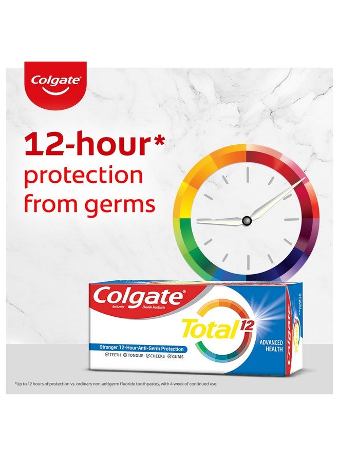 كولجيت إجمالي 240 جم × 2 قطعة (480 جم) عبوة توفير معجون أسنان صحي متقدم مضاد للبكتيريا (عبوة من 2) حماية أقوى ضد الجراثيم لمدة 12 ساعة لصحة الفم بالكامل رقم 1 في العالم معجون أسنان مقاوم للجراثيم - Image 2