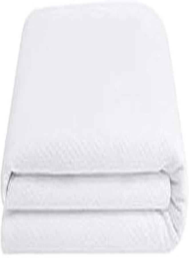 Mattress protector, white color, made of polister, size 110cm x 200cm