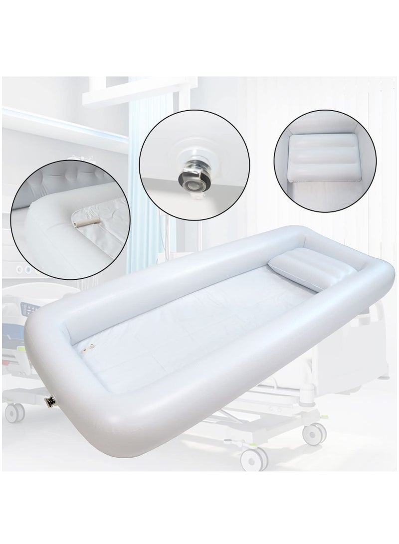 XiuWoo Medical Inflatable Bathtub for Bedridden Patients, PVC Portable Bathtub with Water Bag,Electric Air Pump, Air Pillow for Elder,Pregnant,Disabled,Bedridden Patients,Seniors,Handicapped - Image 5