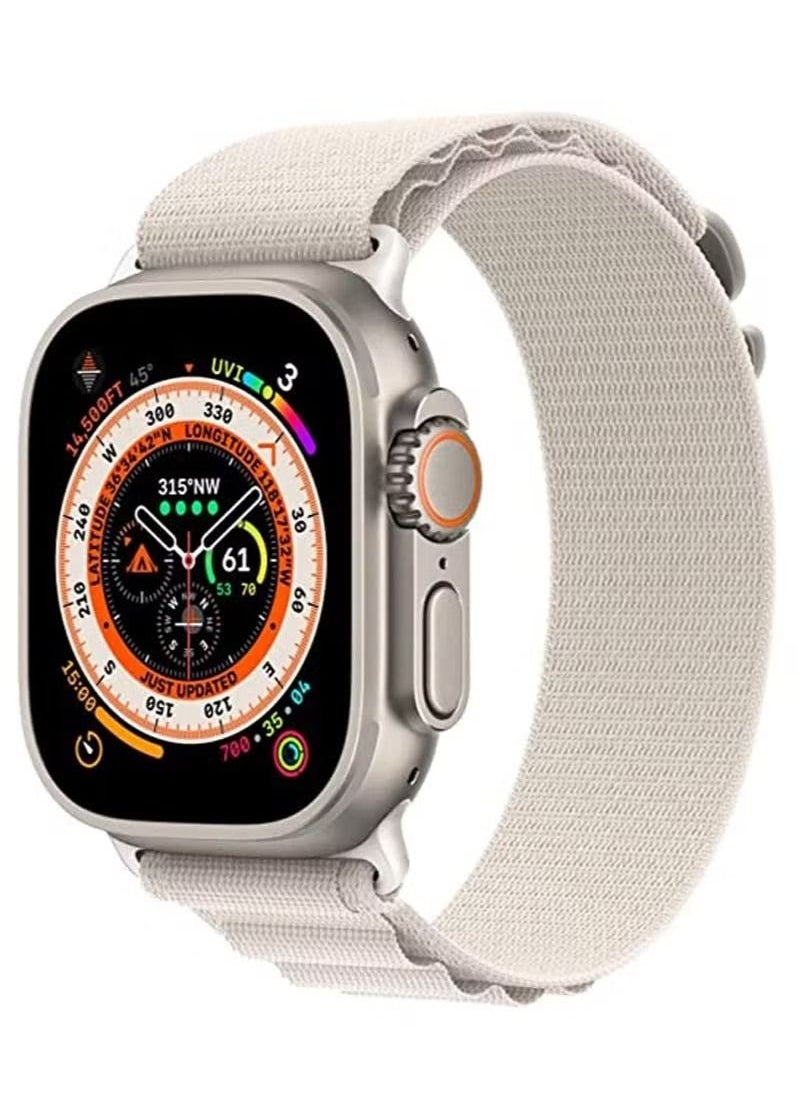 IAF - Alpine Loop Sport Nylon Watch Band Strap for Apple Watch Ultra 49mm/45mm/44mm/42mm Alpine Loop Starlight - Image 1