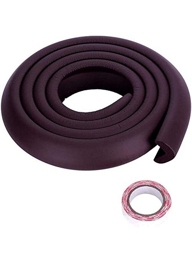 Leeonz Baby Proofing Edge Protector Soft Rubber Foam Table Bumper Guard 3M Taped Corners 6 Ft Edge Coffee Brown Heavy Duty - Image 1