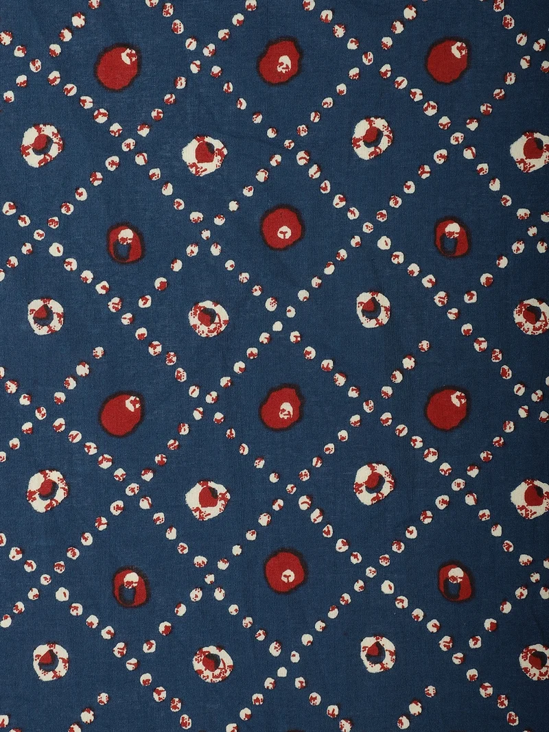 AKS  Indigo Blue Bandhani-Style Fabric for Crafting  | Best Price UAE