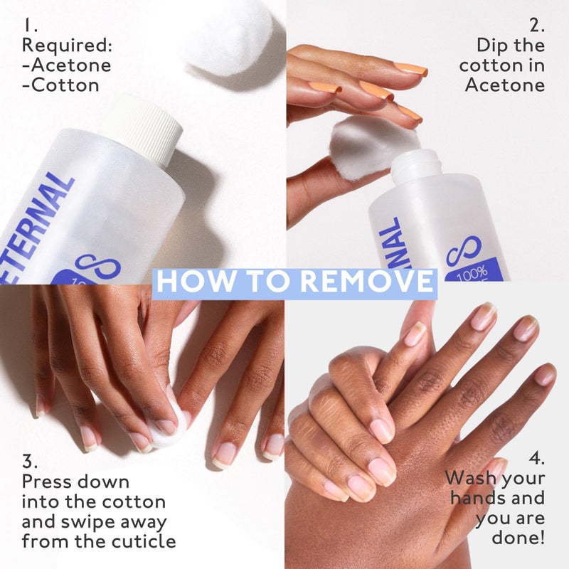 Eternal Gel Polish Remover for Nails - 100% Acetone Nail Polish Remover | Pure Acetone To Remove Acrylic Nails, Natural, Glue, Gel, Acrylic & Dip | Gel Nail Remover - 16 Fl Oz (Pack of 1) - Image 4