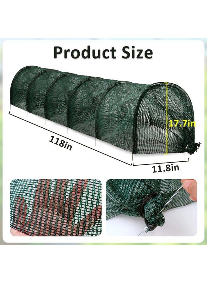 warmfarm 2 in 1 Portable Greenhouse Protection from Sun Heat,Garden Tunnel Shade Net Cover with Quick-Release Technology,Row Covers for Vegetables Plant Cover from Sun (Pack 2) - Image 3