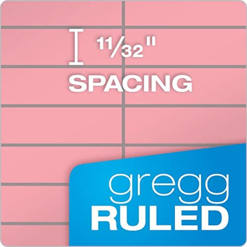 TOPS Prism Steno Notebook, Pink Paper, Spiral, Small Size, 80 Sheets, 4 Pack, 6" x 9" Notepad for Writing - Image 3