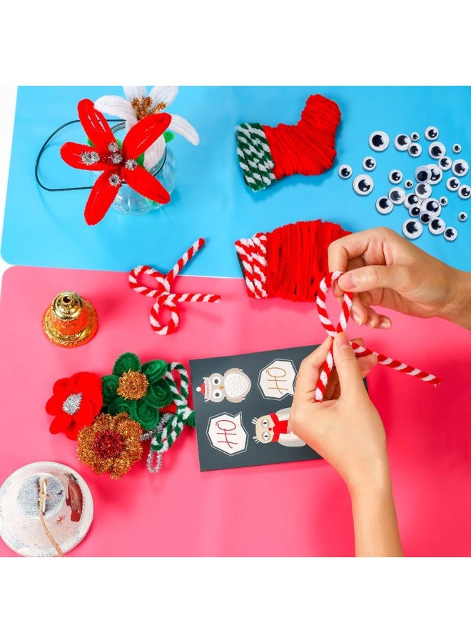 CVNDKN 320 Pieces Christmas Pipe Cleaners Craft in 8 Colors Chenille Stems for Home and School DIY Art Crafts.Suitable for Christmas or Daily Decoration.(0.23 x 11.8 Inches) - Image 4
