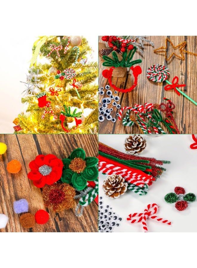 CVNDKN 320 Pieces Christmas Pipe Cleaners Craft in 8 Colors Chenille Stems for Home and School DIY Art Crafts.Suitable for Christmas or Daily Decoration.(0.23 x 11.8 Inches) - Image 5