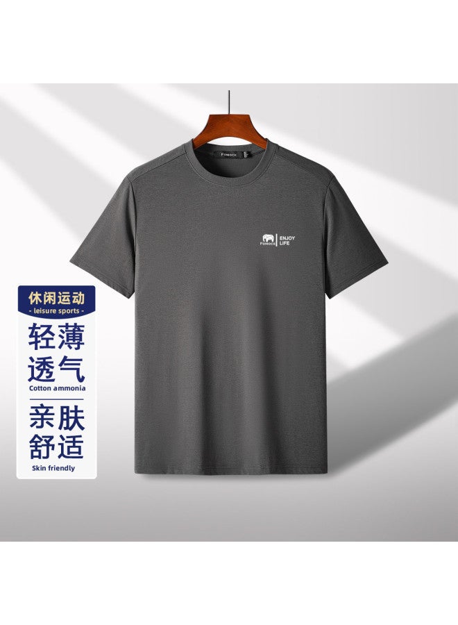 Fomoce mountain-inspired Printed Round Neck T-shirt - Summer Fashion Sportswear For Outdoor Menswear - Image 2