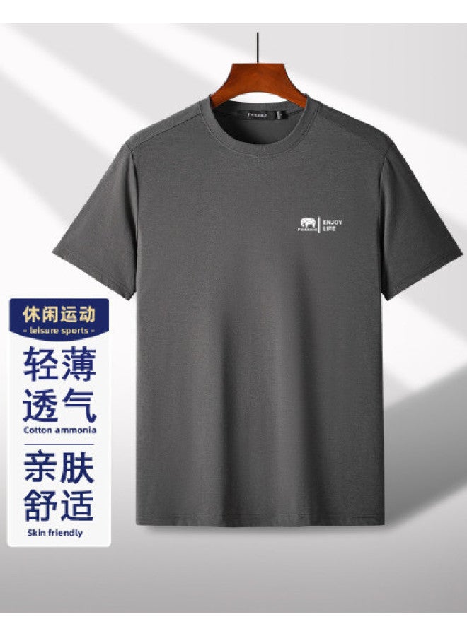 Fomoce mountain-inspired Printed Round Neck T-shirt - Summer Fashion Sportswear For Outdoor Menswear - Image 1
