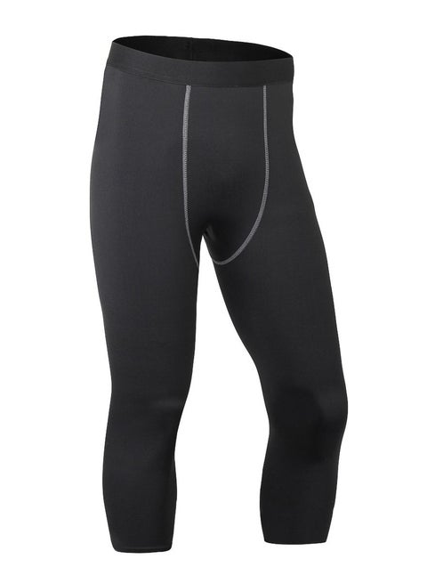 Men Quick Dry Breathable Elastic Running Trousers Black