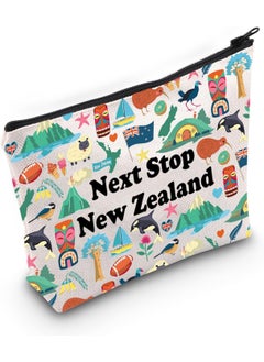 JXGZSO JXGZSO New Zealand Travel Gift Next Stop New Zealand Cosmetic Bag New Zealand Travel Pouch Bag New Zealand Vacation Gift 