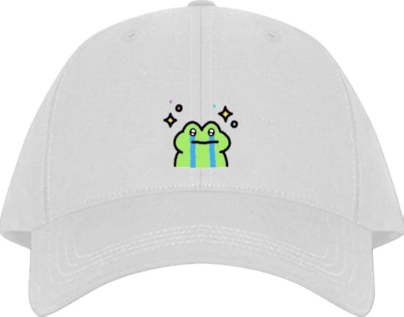 Frog Plain unisex baseball cap White 26