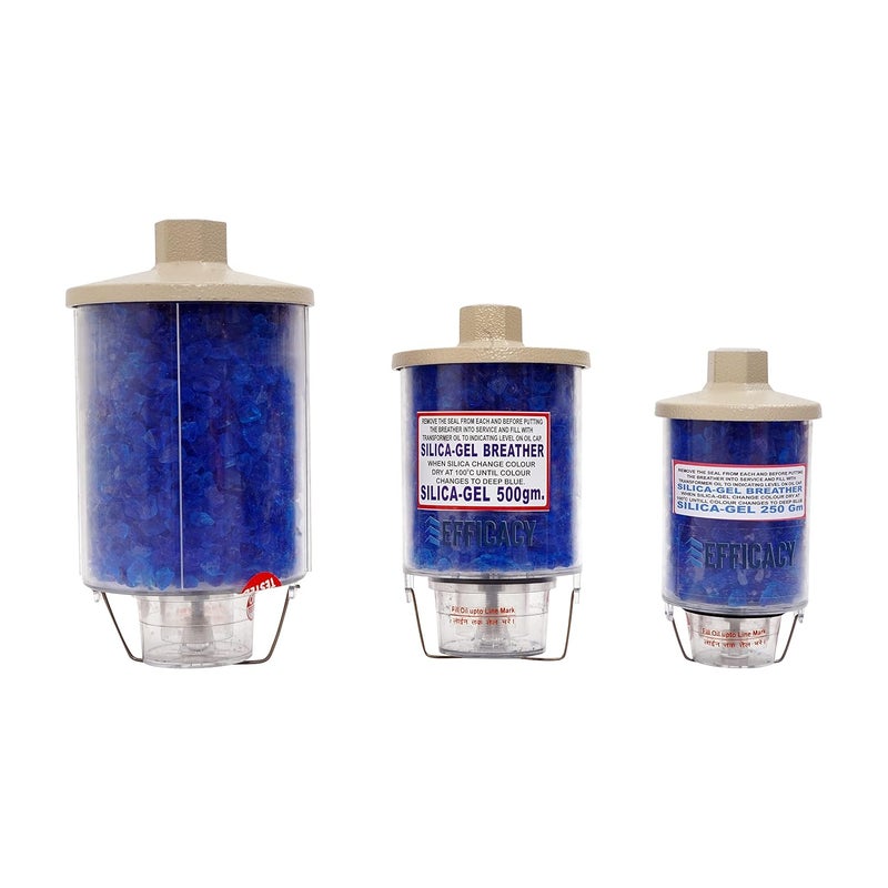 Efficacy Crystal Blue Silica Gel BreatherTransformer Breather Polycarbonate Cylinder with Aluminum Top Size 1000 Gram Dia 127 05 inch 1 Pc - Image 4